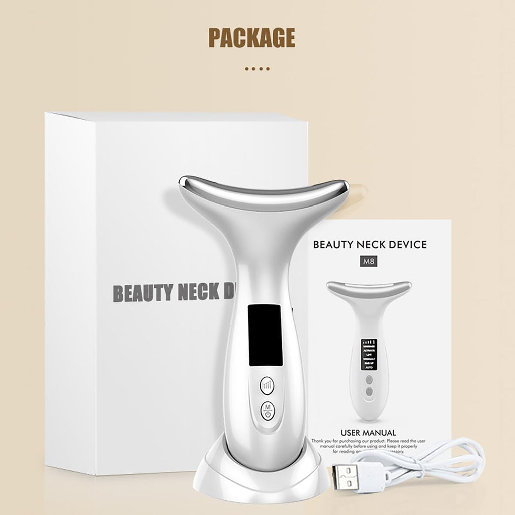 Appareil Anti Rides Visage Appareil Massage Visage avec Lifting Massage et LED Appareil de Beauté Electrique Double Menton Raffermissant et Liftant