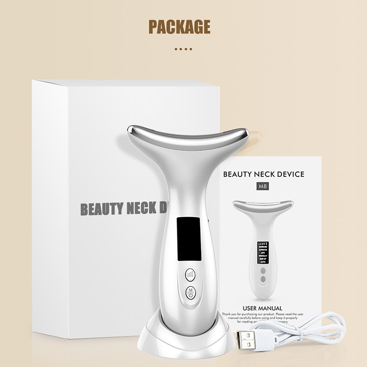 Appareil Anti Rides Visage Appareil Massage Visage avec Lifting Massage et LED Appareil de Beauté Electrique Double Menton Raffermissant et Liftant