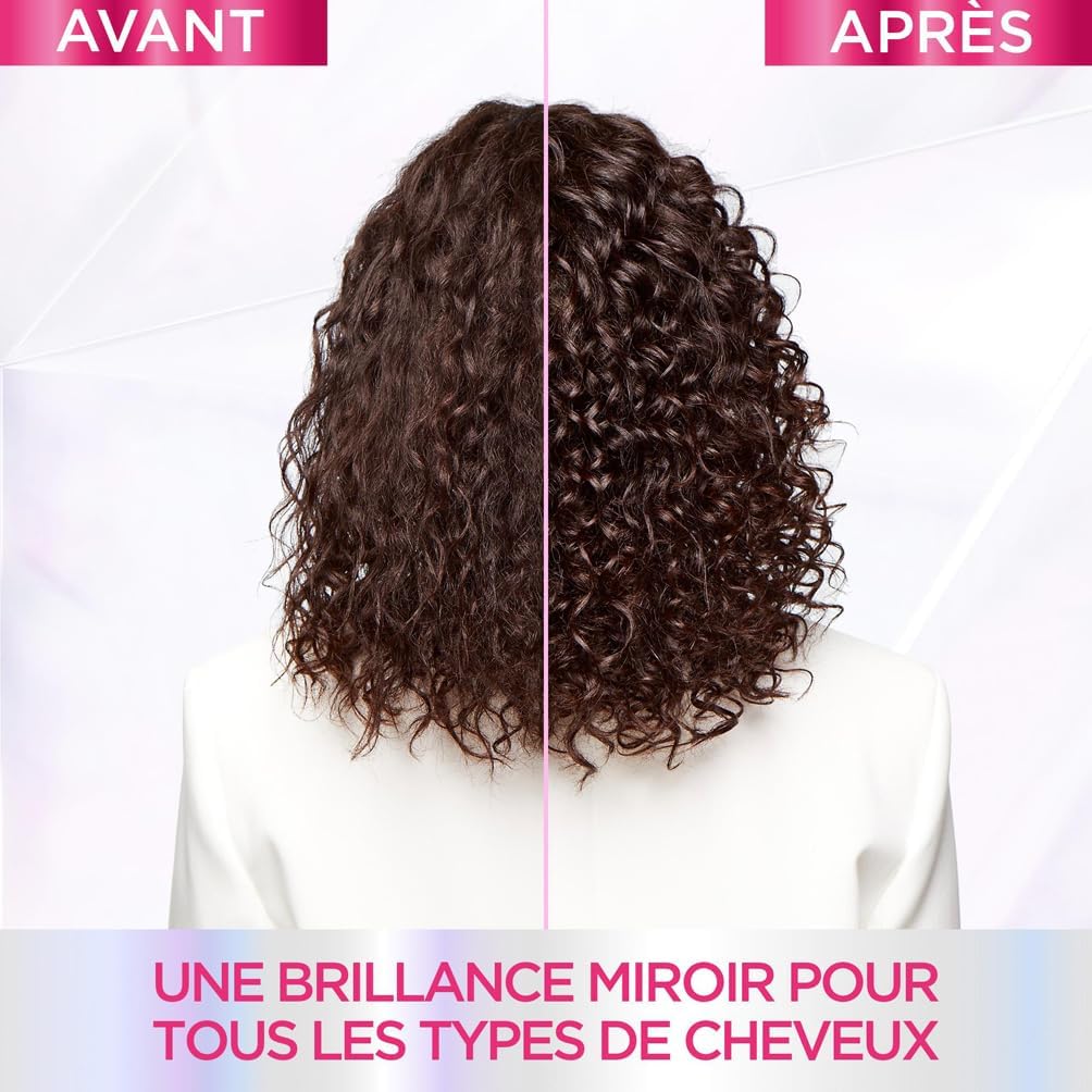 L'Oréal Paris - Routine Capillaire Protectrice pour Cheveux Ternes - Shampooing + Soin Lamination + Sérum Sans Rinçage - Acide Glycolique - Sans Sulfates - Elseve Glycolic Gloss - 3 Produits