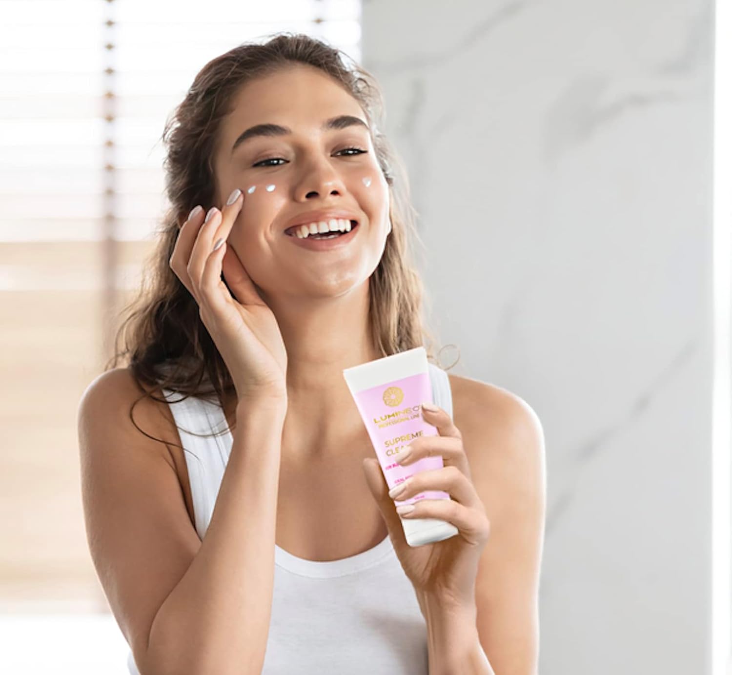 Lumineo Gel visage impur, conçu pour les brosses électriques pour le visage, particulièrement crémeux, anti-imperfections, anti-boutons anti-acné, nettoyant