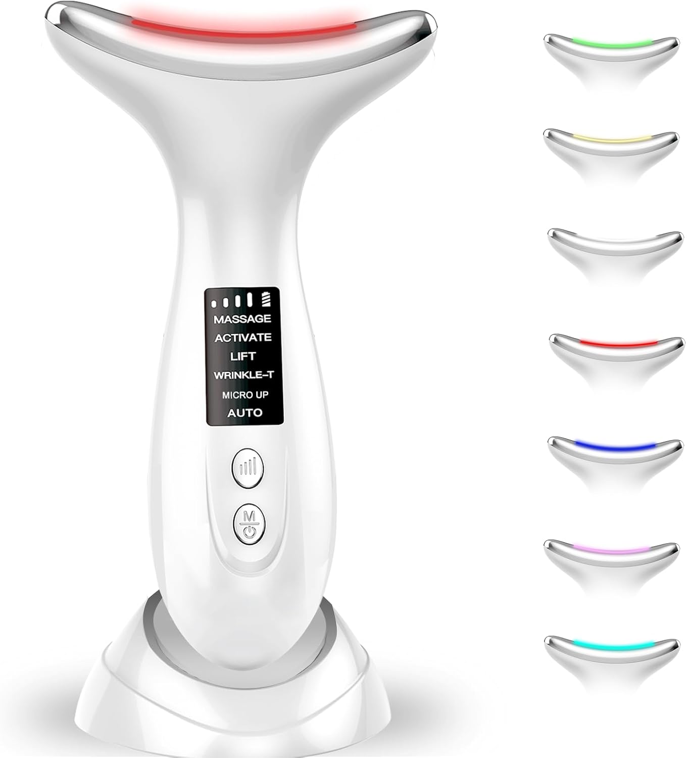 Appareil Anti Rides Visage Appareil Massage Visage avec Lifting Massage et LED Appareil de Beauté Electrique Double Menton Raffermissant et Liftant