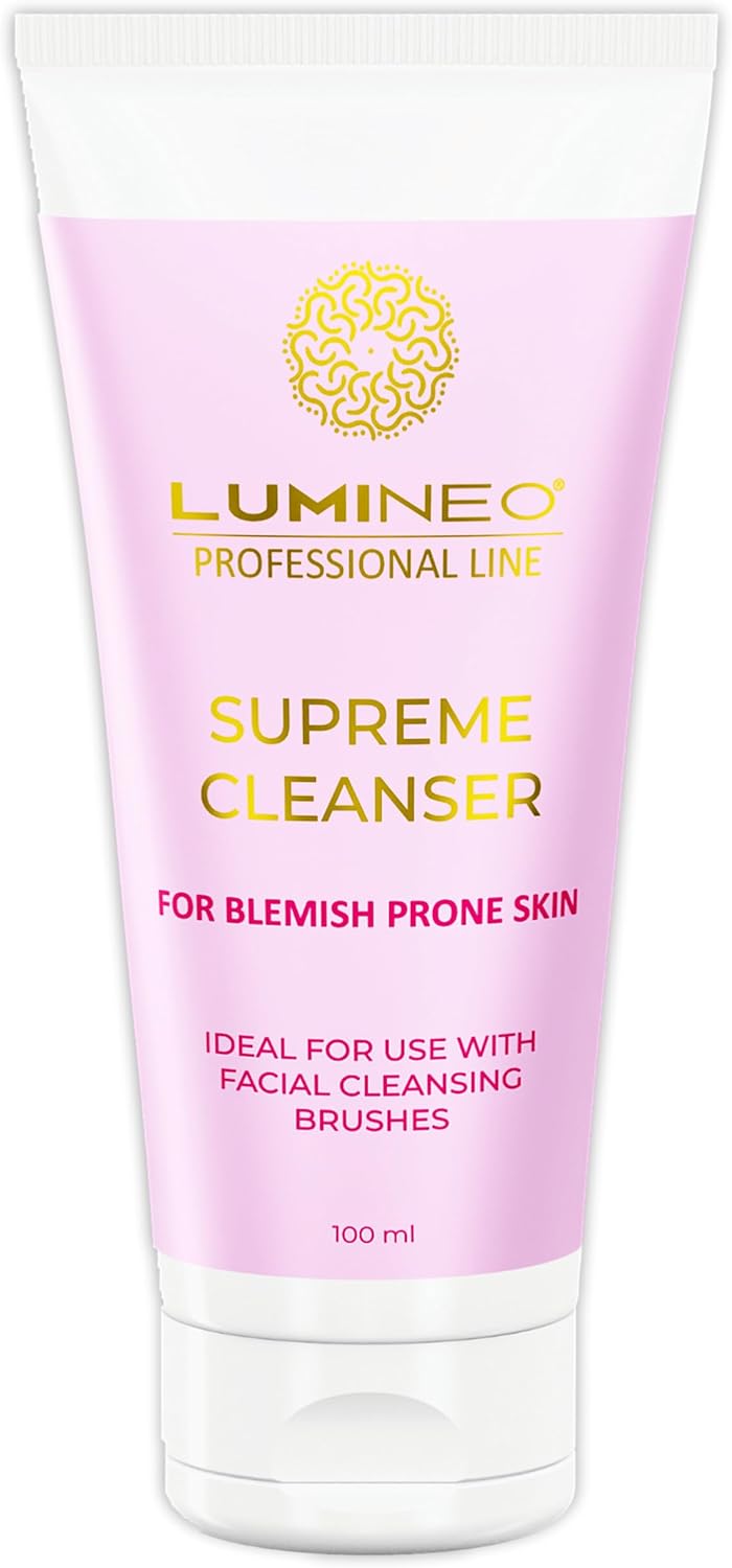 Lumineo Gel visage impur, conçu pour les brosses électriques pour le visage, particulièrement crémeux, anti-imperfections, anti-boutons anti-acné, nettoyant