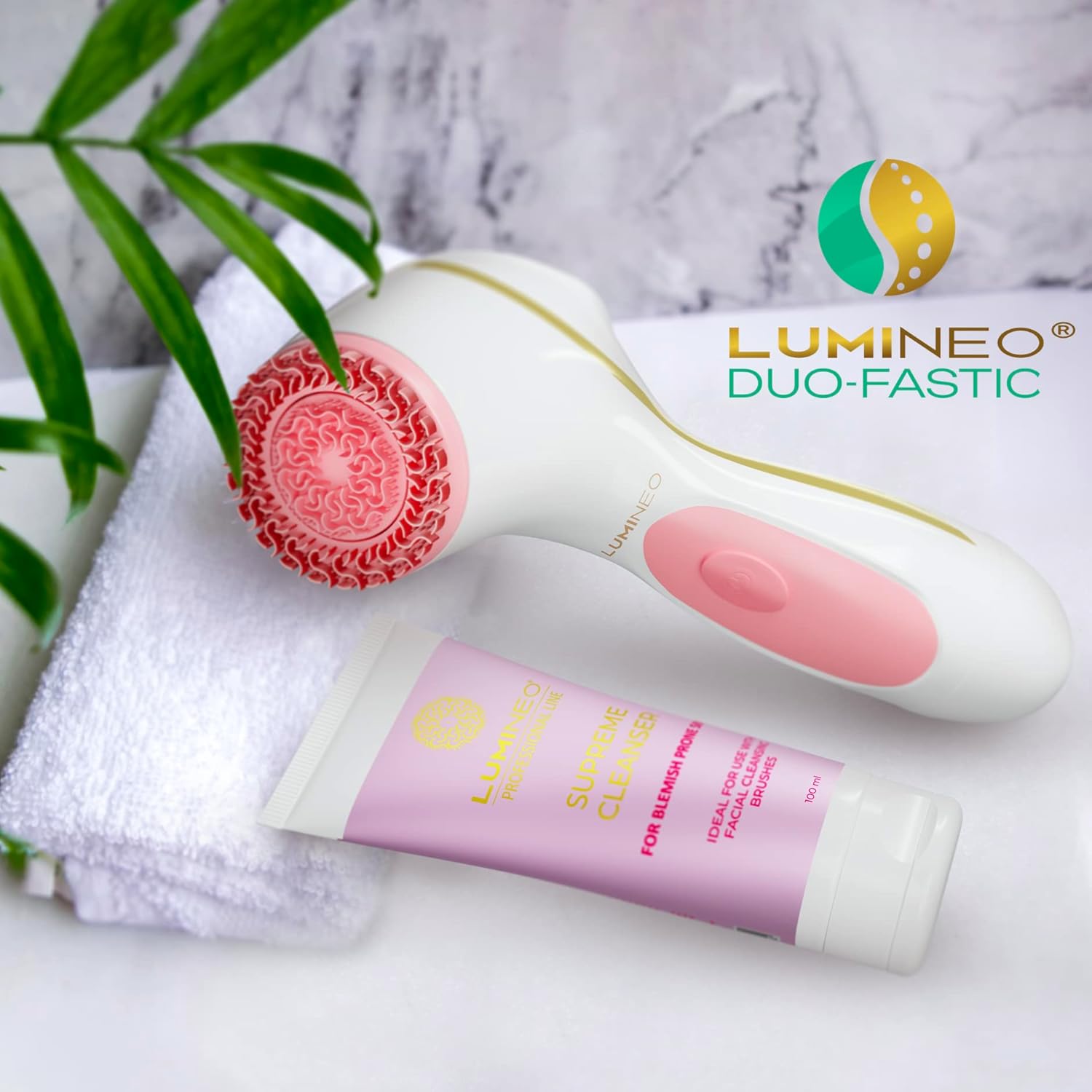 Lumineo Gel visage impur, conçu pour les brosses électriques pour le visage, particulièrement crémeux, anti-imperfections, anti-boutons anti-acné, nettoyant