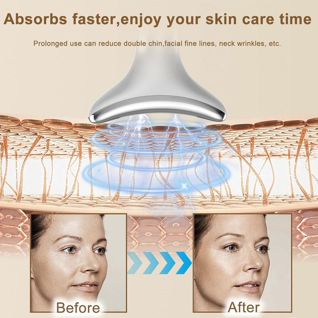 Appareil Anti Rides Visage Appareil Massage Visage avec Lifting Massage et LED Appareil de Beauté Electrique Double Menton Raffermissant et Liftant
